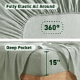 thumbnail image 5 of Hyde Lane Organic Linen Sheet Set - 4 Pcs Linen Cotton Bed Sheet Queen Size, Nature French Flax Cotton Blend Sheets for All Seasons - Soft & Breathable, 15" Deep Pocket (Queen, Sage Green), 5 of 16