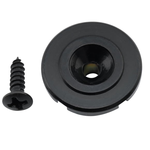 Musiclily Pro 19mm Acero Vintage Redondo Cuerdas para Bajo Árbol Guía de Cuerdas Retenedor para Fender Precision Jazz Bass Bajo Eléctrico Negro