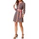 thumbnail image 4 of INSPIRE CHIC Camisa de vestido de flores vintage de manga larga con cuello contrastante y botones para mujer S Azul, 4 of 7