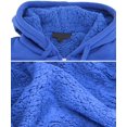 thumbnail image 3 of Men's Athletic California Sherpa Fleece Lined Cali Zip Up Hoodie Jacket (Royal Blue Charcoal, L), 3 of 4