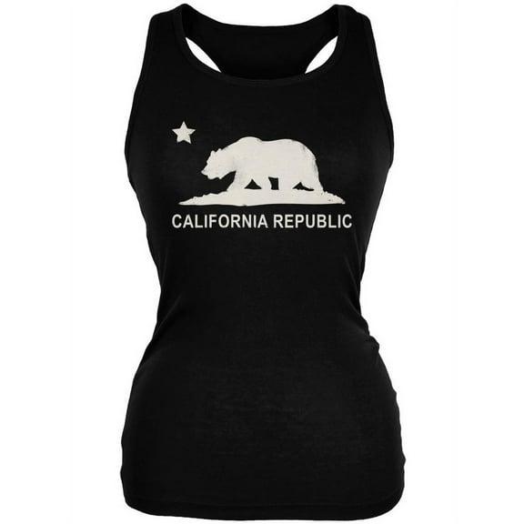 California Republic Black Juniors Soft Tank Top - 2X-Large