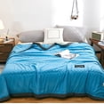 thumbnail image 4 of Affordablo Cheap Cooling Comforter Double-Sided Cold Ice Blanket for All Season Lightweight Cooling Blanket for Night Sweats Hot Sleepers Cooling Blanket with Remote, 4 of 7