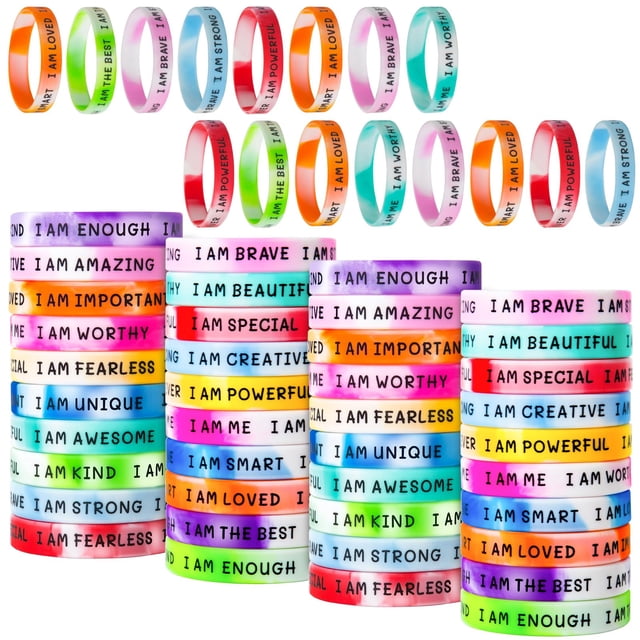 Pulseras de goma CYCLUSIVE inspiradoras pulseras para niños