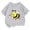 195Grey664, variant on Summer T-Shirt O-Neck Bee Print Children Short Sleeved T Shirt Leisure Toddler Blouses Tops