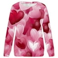 thumbnail image 5 of Women's Pullover for Valentines Day Cute Heart Sweatshirts Holiday Casual Crewneck Long Sleeve Tops, 5 of 5