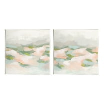 Stupell Industries Pastel Hills Abstraction Landscape Painting Unframed Art Print Wall Art, 12 x 12, Set of 2