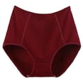thumbnail image 2 of Menstrual Panties, Period Underwear for Women, Leak Proof Underwear, Leakproof Underwear for Women, High Waisted Underwear for Women Made of Rayon Medium Waist Plus Size Underwear, Wine XL, 2 of 3