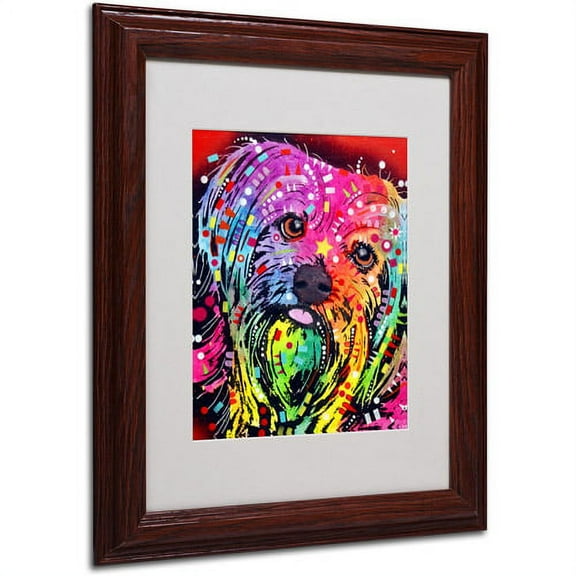 Trademark Fine Art "Yorkie" Canvas Art by Dean Russo, Wood Frame