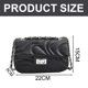 thumbnail image 2 of Nuevo bolso de mano de color sólido con cadena rómbica de cuero de PU, bolso de mano debajo del brazo, bolso pequeño de moda para colgar al hombro, negro, 2 of 5