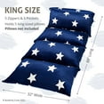 thumbnail image 6 of Butterfly Craze Floor Pillow Bed Lounger Cover, Cozy & Stylish Seating Solution for Kids & Adults, Recliner Floor Cushion for Ultimate Comfort, Holds 5 Pillows, Cover Only, Navy Stars, King, 6 of 9
