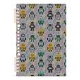 thumbnail image 7 of FORMRS 1-Subject Spiral Notebook 8" x 5" College Ruled 60 Refillable Sheet A5 Hard Cover, 2 Pack, Gray Cartoon Robot Pattern, 7 of 7
