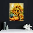 thumbnail image 4 of JRXY Autumn Wall Art Pumpkin and Sunflower Canvas Prints Thanksgiving Day Painting Fall Harvest Decor 16x20 in, 4 of 4