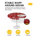 thumbnail image 2 of nqOlkjepod Snowman, Round Tablecloth, Fitted Table Cover with Elastic for 55"-60" Round Tables, Red White Christmas Winter Snowflake Table Cloth Outdoor Indoor Dinning Party Waterproof Tablecloths, 2 of 6