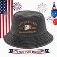 thumbnail image 2 of mgoYE 250th Anniversary USA Flag Cap Men Women American Flag Cap USA 4th of July Flag Hats Loose Patriotic Novelty Caps(Black,One Size), 2 of 6