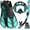 Green, variant on Gintenco Snorkel Set for Adult,4 in 1 Snorkel Set with Panoramic View,snorkeling gear for adults,Snorkeling and Travel Bag for Swimming GR-L