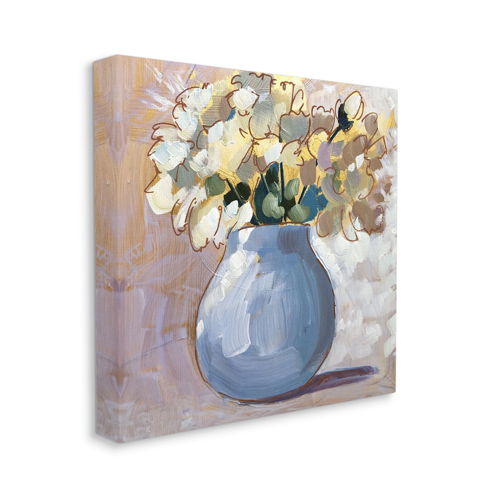 Stupell Industries Layered Flower Arrangement Blossoms Bouquet Painting Painting Gallery Wrapped Canvas Print Wall Art, Design by Sue Riger