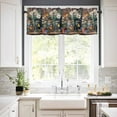 thumbnail image 3 of Butterfly Floral Kitchen Valances for Windows 60x18 Inch Kitchen Curtains Valances Rod Pocket Country Daisy Wildflower Brown Barn Door Bathroom Window Valances for Window Treatment Decor, 3 of 6