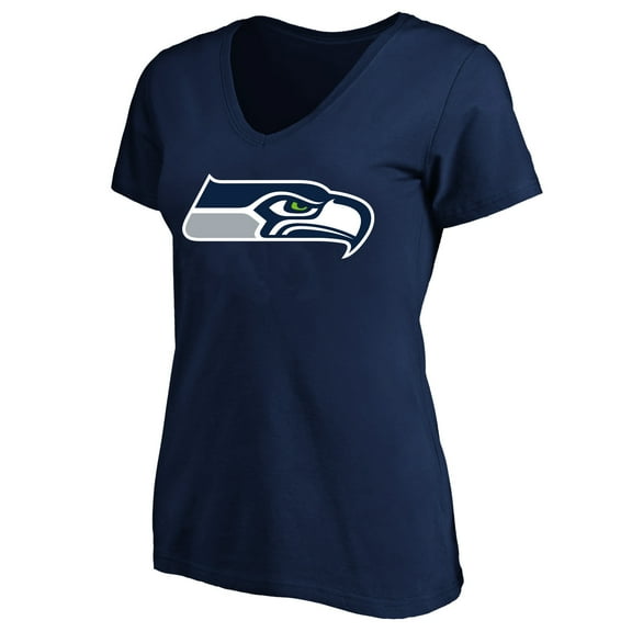 Women's Fanatics College Navy Seattle Seahawks Plus Size V-Neck T-Shirt