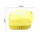 thumbnail image 3 of Cepillo para mascotas Silicona Gato Baño Masaje Champú Aseo Peine Depurador Amarillo, 3 of 3