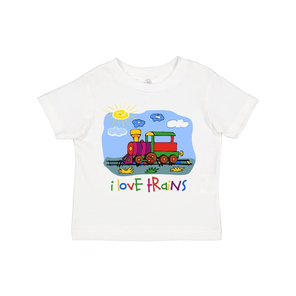 Inktastic I Love Trains Boys or Girls Toddler T-Shirt
