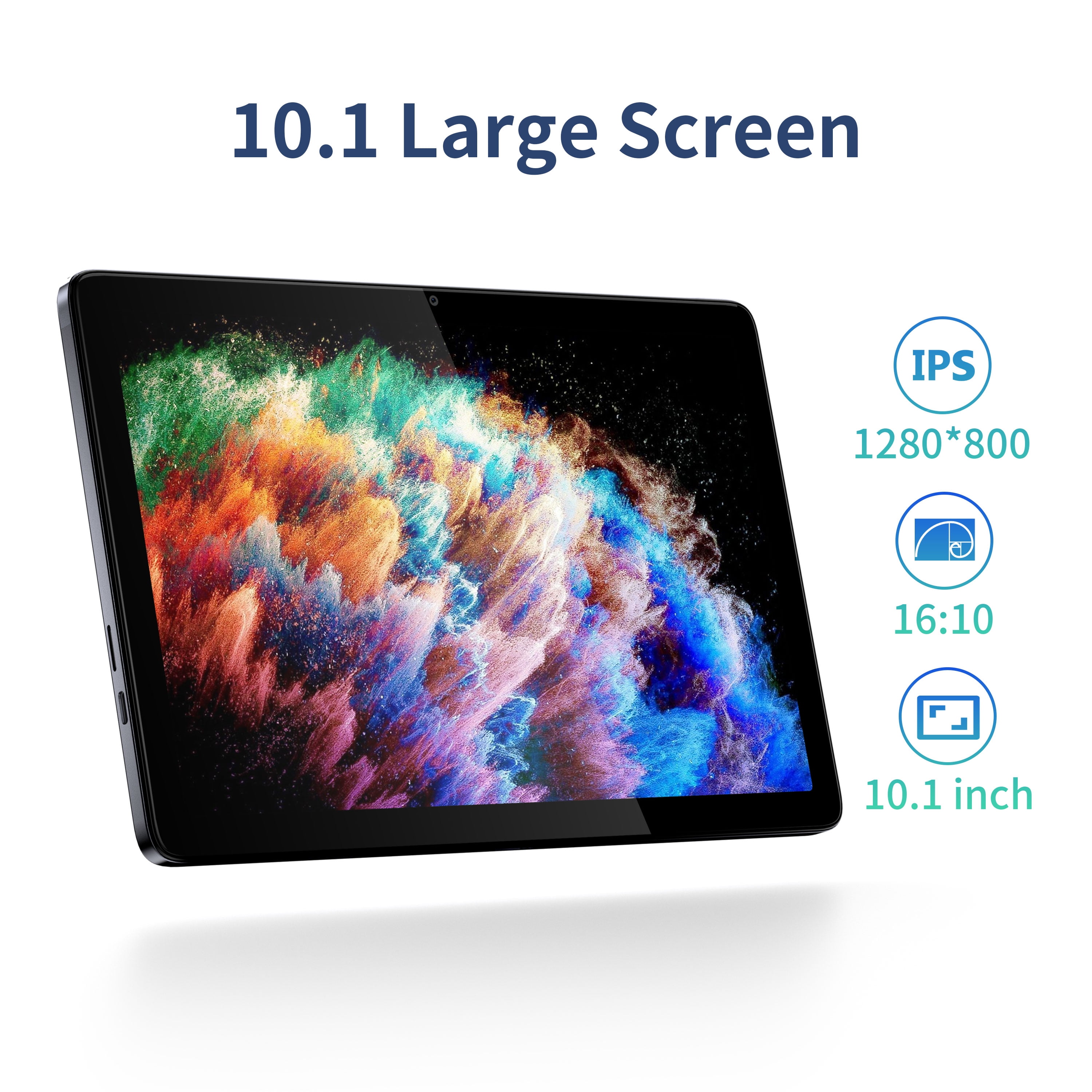 BYYBUO 10.1 Inch Android 15 Tablet Bundle w/ Keyboard Case, Mouse & Stylus - 12GB RAM (3+9), 128GB+1TB, Octa-Core, 6000mAh, IPS HD Screen