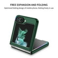 thumbnail image 4 of ELEHOLD Slim Fit Case for Samsung Galaxy Z Flip 5 with Thickened Camera Lens Frame Invisible Foldable Kickstand Non-Slip Full Body Shockproof Protective Cover for Samsung Z Flip 5, Darkgreen, 4 of 10