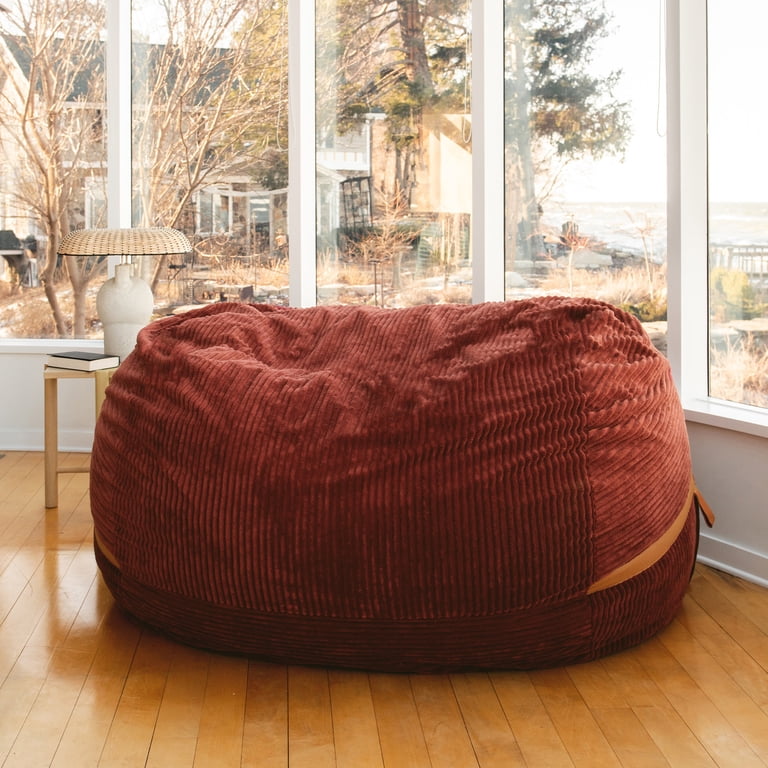 Big Joe Fuf 8Ft Giant Foam Bean Bag Chair, Oversized Couch with