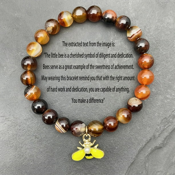 Positivo para los hombres y las mujeres de cristal de piedra de motivación elástico elástico de cuentas pulsera con el encanto para el uso diario