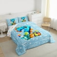 thumbnail image 3 of Feelyou Cartoon Dinosaur Full Size Comforter Sets for Boys, Initial Letter Z Bedding Comforter Set, Cartoon Theme Reversible Bedding Sets, Microfiber Bedroom Decor, 3-Piece, 3 of 8