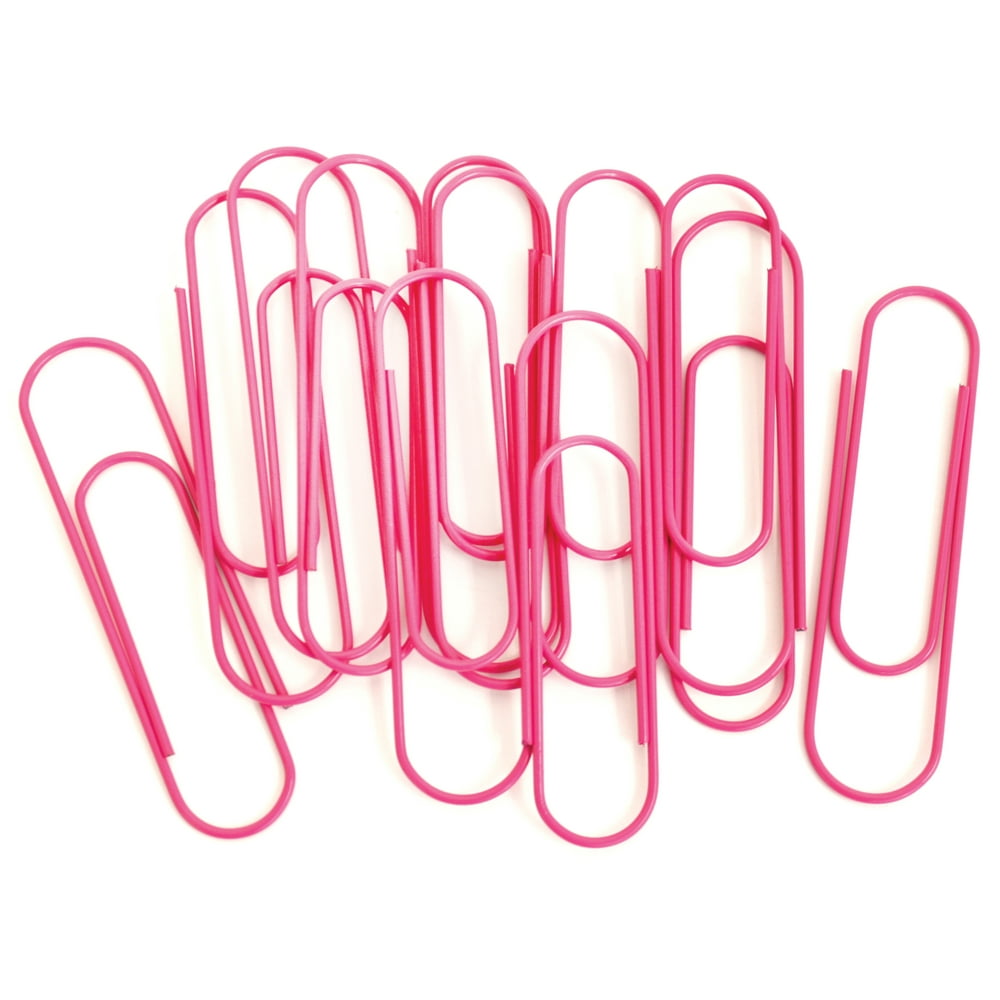 Jumbo Paper Clips 4" 12/PkgPink
