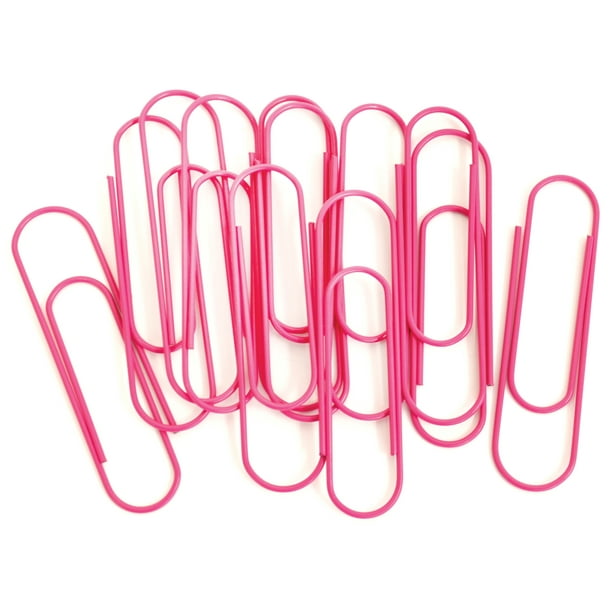 Jumbo Paper Clips 4" 12/PkgPink