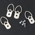 thumbnail image 3 of EXHUMKY 200Pcs Durable Plated Silver D Ring Photo Frame Hooks with Screws for Wall Hanging Pictures, 3 of 8
