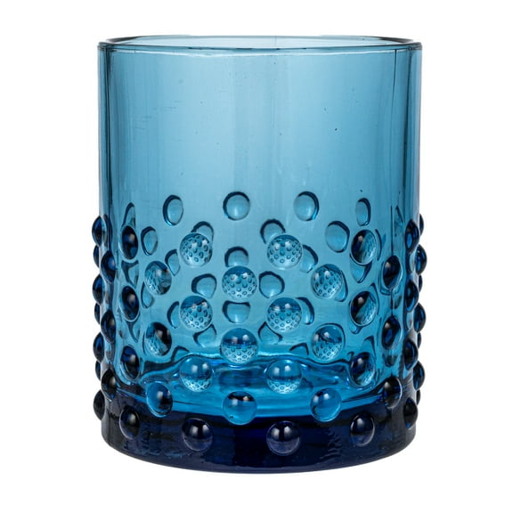 Bloomingville Hobnail Drinking Glass in Blue