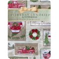 Newbridge Yuletide Christmas Tree Farm Flannel Back Vinyl Christmas Tablecloth, Nostalgic