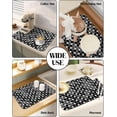 thumbnail image 6 of Black Grey Geometric Dish Drying Mat for Kitchen Counter,Super Absorbent Quick Dry Coffee Bar Mat Pad Diatomaceous Sink Mat Non Slip Dish Drainer Mat 23.5x15.5 Middle Century Modern White Abstract Art, 6 of 6