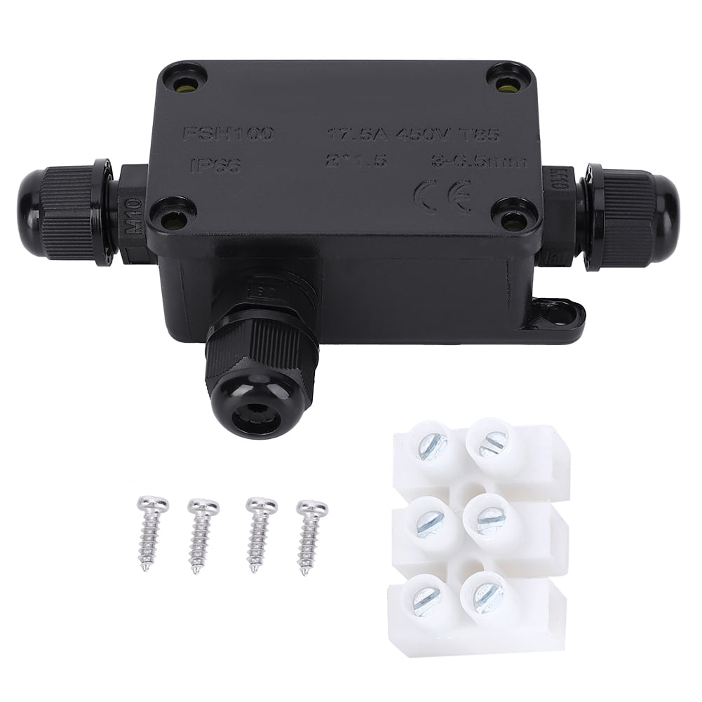 Waterproof Junction Box, Cable Junction Box, Black PC For Indoor And Outdoor Electrical Fire-Fighting Equipment Power