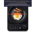 thumbnail image 4 of Elite Gourmet EIND57B SlimStore Placa de inducción, controles táctiles, perfil ultradelgado de 2 pulgadas, 10 niveles de potencia, temperaturas de 140 F a 465 F, calentamiento rápido, negro, 4 of 7