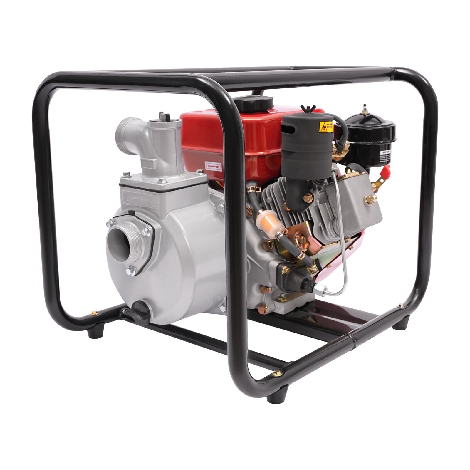 TFCFL 196CC 2'' Water Pump with 7.5m Pipe 4L Diesel Powered Water Transfer Irrigation Pump 3600rpm