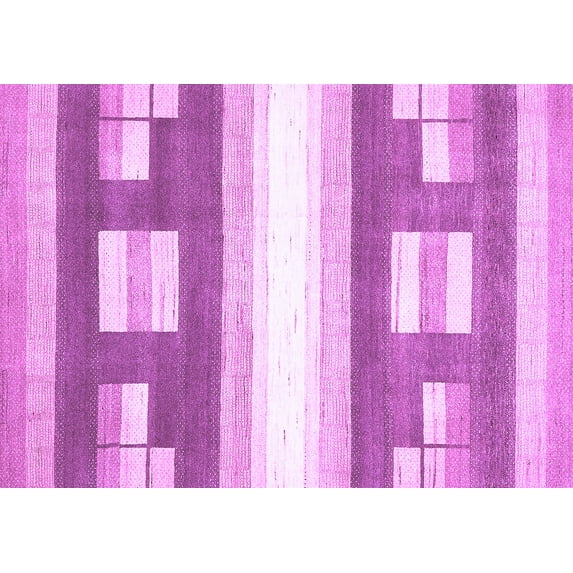 Ahgly Company Indoor Rectangle Abstract Purple Modern Area Rugs, 2' x 5'