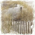 thumbnail image 2 of Hogan, Melody 15x15 White Modern Wood Framed Museum Art Print Titled - Fence By The Beach, 2 of 4