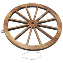 HOOWIFFY Wheel Decorative Wall Hanging Wagon Wheel Wall Art Decor Light Brown 1Pack