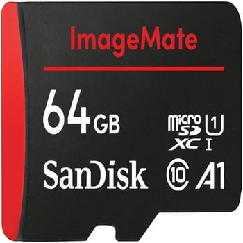 SanDisk 64GB ImageMate microSDXC UHS-1 Memory Card with Adapter - 120MB/s, C10, U1, Full HD, A1 Micro SD Card - SDSQUA4-064G-AW6KA