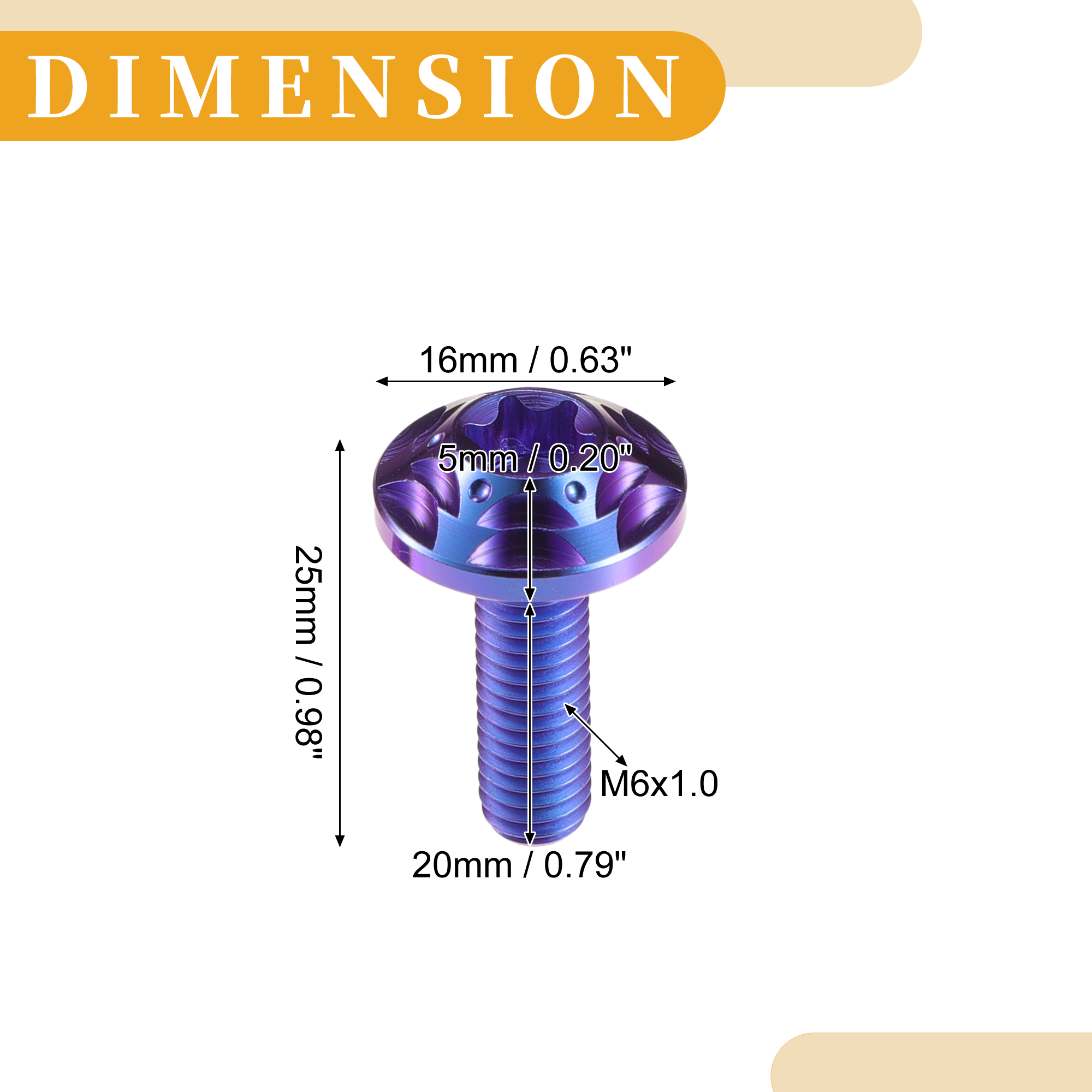 Unique Bargains Universal Anti Theft License Plate Screws with Washers Deep Purple
