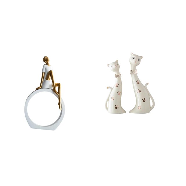 Estatua de niña, figura femenina, escultura decorativa, estatua de gato, resina, cerámica, coleccionable, detalles realistas, ideal para regalar,
