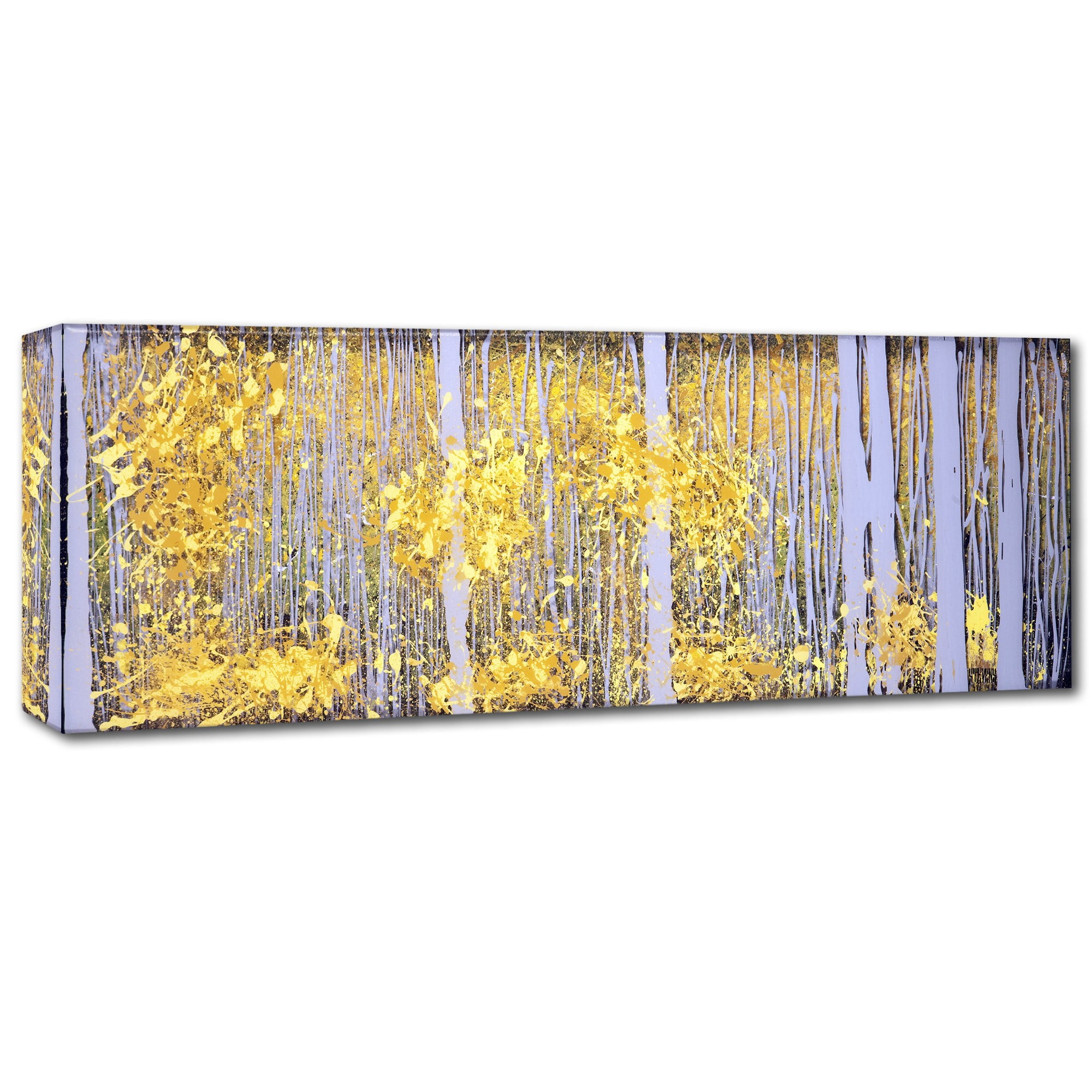 Trademark Fine Art "PanorAspens Grey Forest" Canvas Art by Roderick Stevens