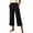 Black women wide leg capri pants a1, variant on Cagogo Women's Wide Leg Capri Pants Elastic Waist Casual Loose Palazzo Trousers with Pockets Solid Summer Beach Work Lounge Workout Pants, Khaki 2XL