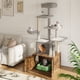 thumbnail image 4 of Yeshouse Árbol para gatos 2 en 1 con caja de arena oculta, torre para gatos de varios niveles con poste rascador y bolas colgantes, hamaca espaciosa y condominio interior para gatos, 4 of 8