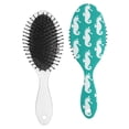 thumbnail image 2 of Detangler Hair Brush with Wild Horse and Flower Design, Artistic Farm Animal Pattern Hairbrush, Cute Pony Cushion Comb for Girls Boys, Retro Rural Aesthetic for Wet and Dry Hair, 2 of 8