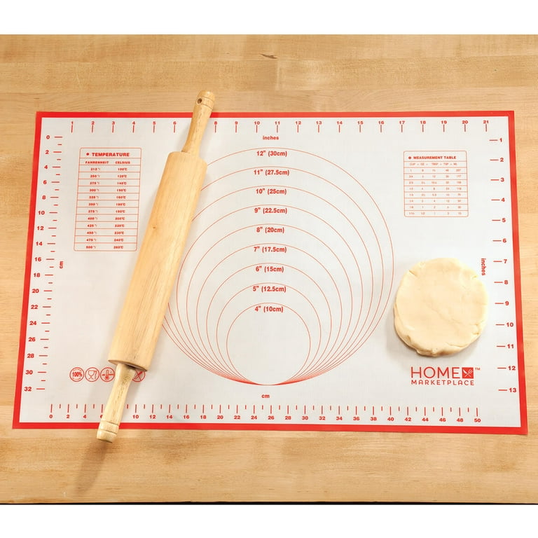CHEER COLLECTION 16 in. x 24 in. Silicone Baking Mat - Non-Slip Kitchen Mat  for Rolling Dough and Baking Cookies CC-BKMAT-LG - The Home Depot
