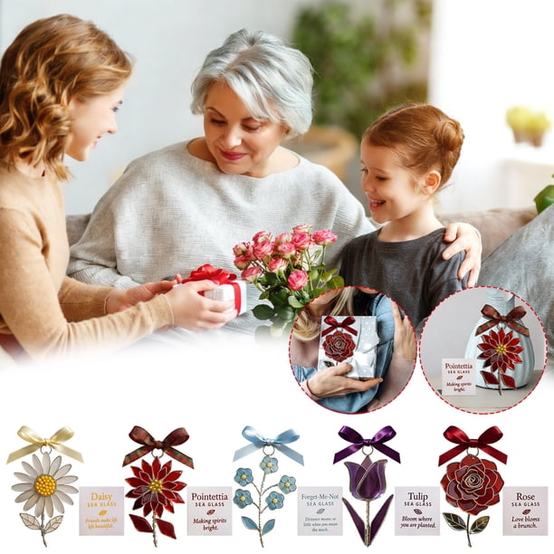 Decorar Llavero decorativo plano de acrílico con forma de flor y abrazo (1 unidad) JASKFLY